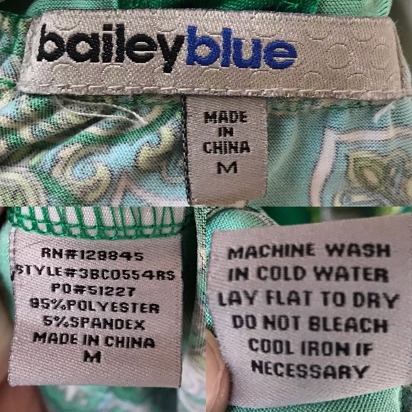 Bailey Blue Deep V, Knotted Racer Back Dress Med - Picture 8 of 8